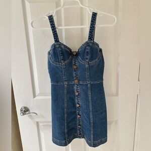 Alice + Olivia Blue Denim Mini Dress